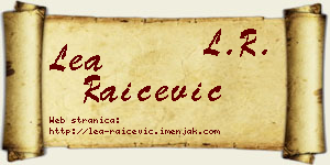 Lea Raičević vizit kartica